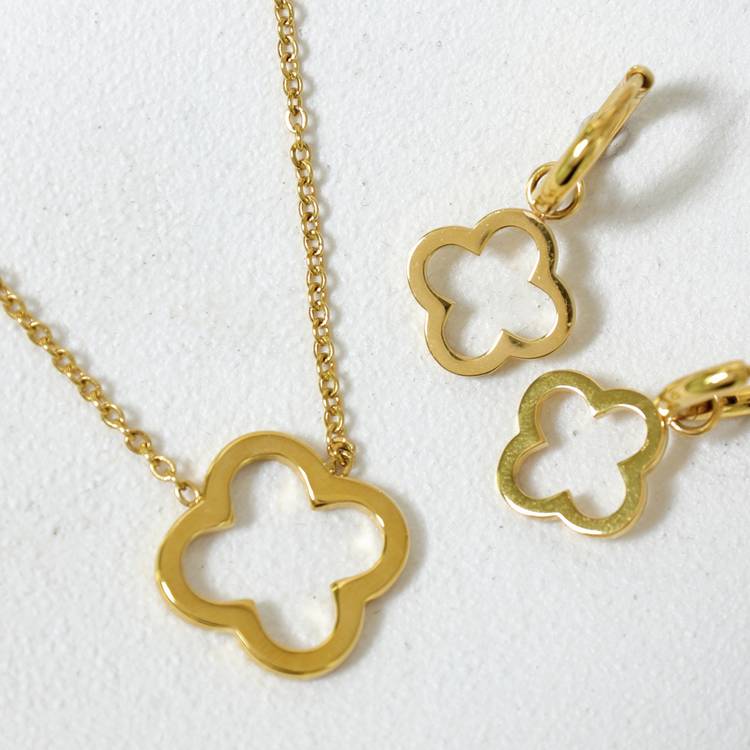 Jon Richard gold plated clover pendant, UK version