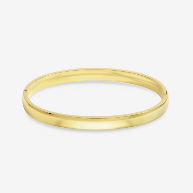 Jon Richard waterproof gold plated polished bangle - British product