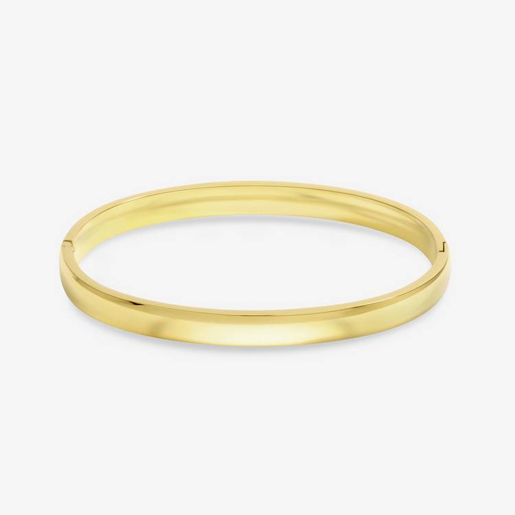 Jon Richard waterproof gold plated polished bangle - British product