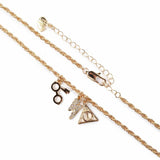 Custard London gold tone Harry Potter charm necklace - British product