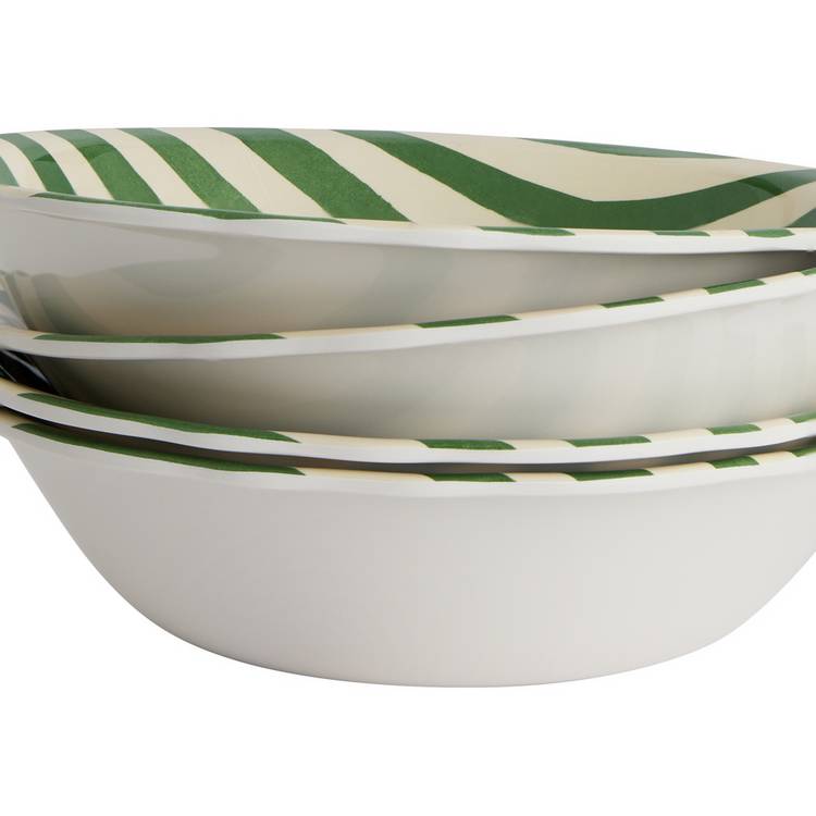 Argos Home green melamine cereal bowls set 4, imported from the UK