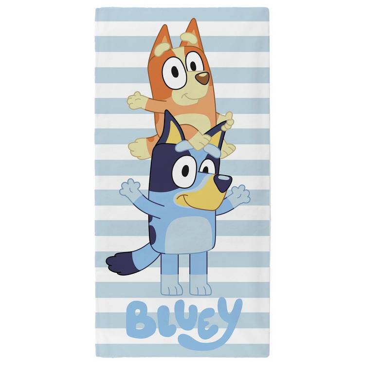 Bluey Piggyback Towel in blue 140x70cm - British product