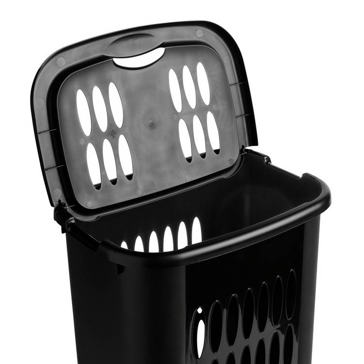 Argos Home laundry hamper 54 litre black, UK version