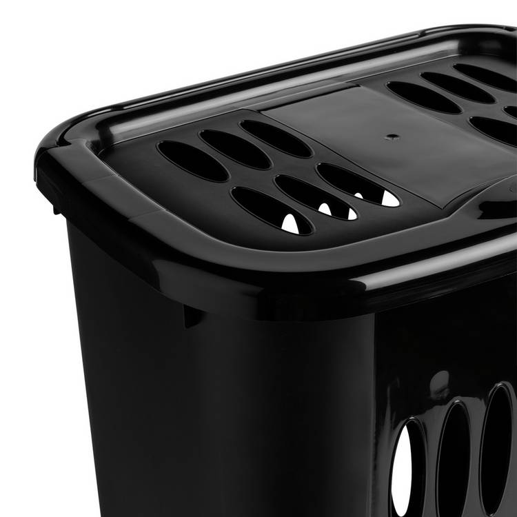 Argos Home laundry hamper 54 litre black, UK version