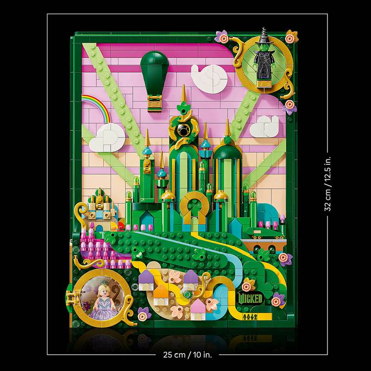 LEGO Wicked Emerald City wall art 1518 pieces, imported from the UK