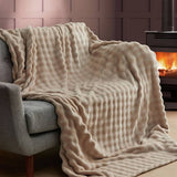 Argos Silentnight Snugsie Bubble Fleece Giant Blanket - Natural- Buy online at McGrocer