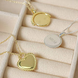 Simply Silver beaded edge round pendant necklace 16-inch, imported from the UK