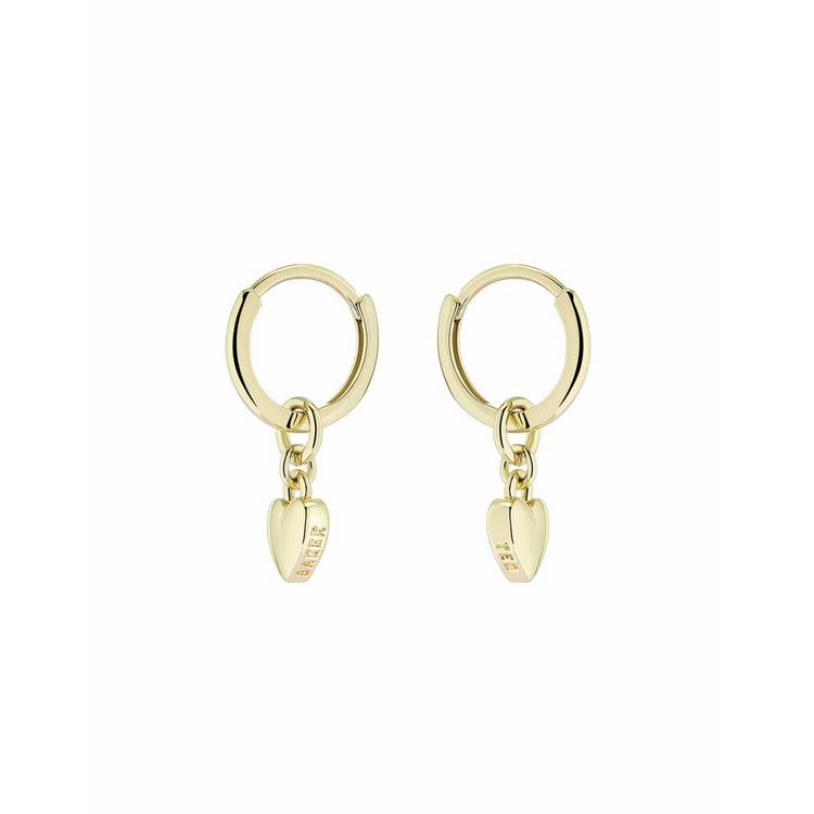 Ted Baker huggie earrings with tiny heart charm, UK version