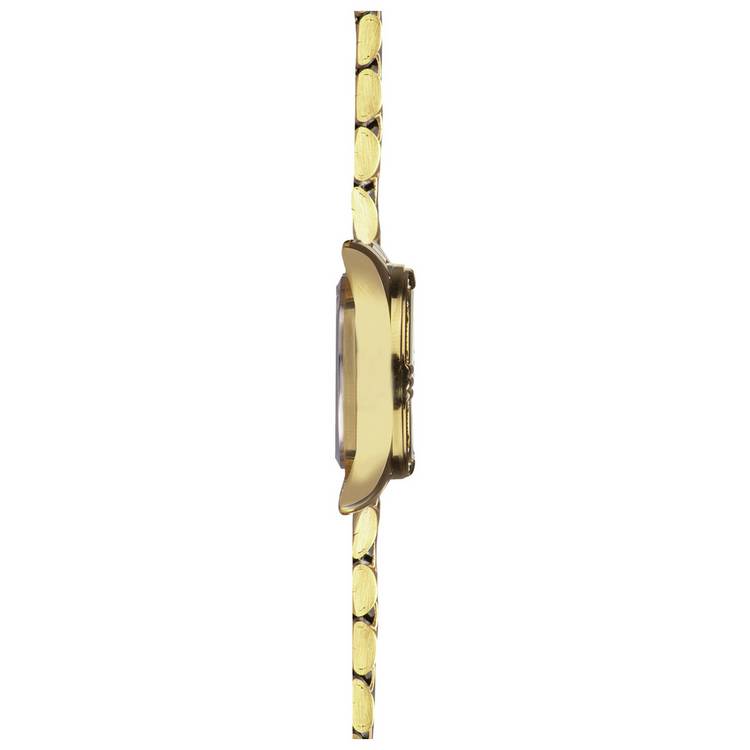 Sekonda gold watch gift set with black dial and matching jewellery - British product