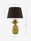 Dar Lighting Gold Safa table lamp with black shade, imported from the UK