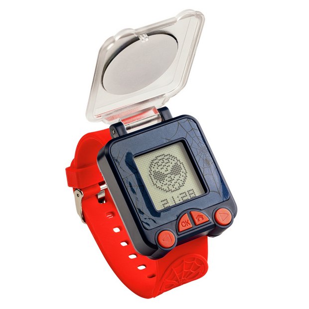 Spiderman interactive digital watch with red silicone strap (British brand)