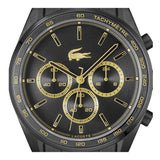Lacoste black stainless steel chronograph watch 42mm, UK version