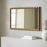 Argos Habitat Bobbin Stained Wooden Wall Mirror, 90 x 56 cm- Buy online at McGrocer
