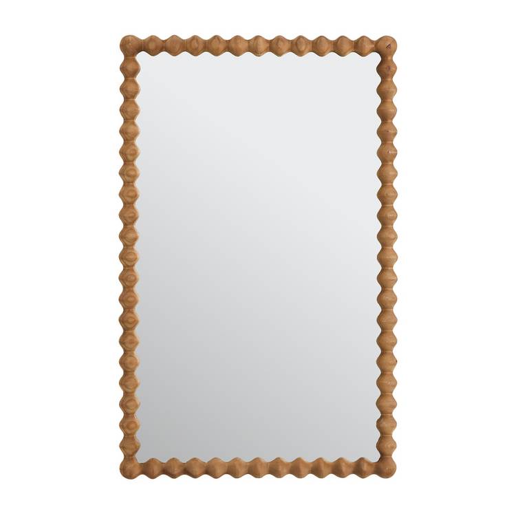 Habitat Bobbin stained wooden wall mirror 90x56cm, imported from the UK
