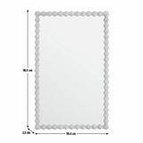 Habitat Bobbin stained wooden wall mirror 90x56cm, imported from the UK