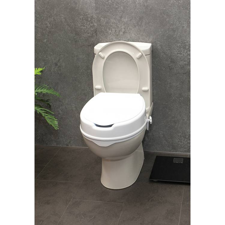 Aidapt raised toilet seat with lid 4 inch, imported from the UK