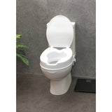 Aidapt raised toilet seat with lid 4 inch, imported from the UK