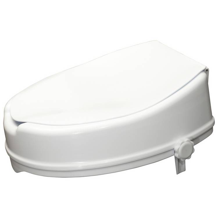 Aidapt raised toilet seat with lid 4 inch, imported from the UK