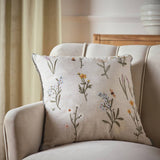 Argos Argos Home Floral Stems Embroidered Cushion Beige 43x43cm- Buy online at McGrocer