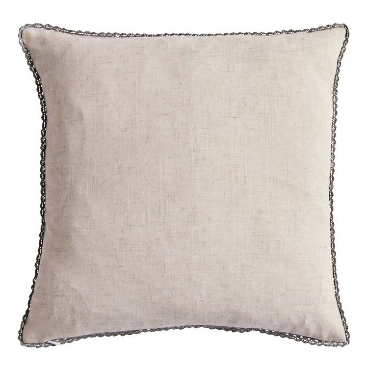 Argos Home embroidered cushion beige 43x43cm, UK version