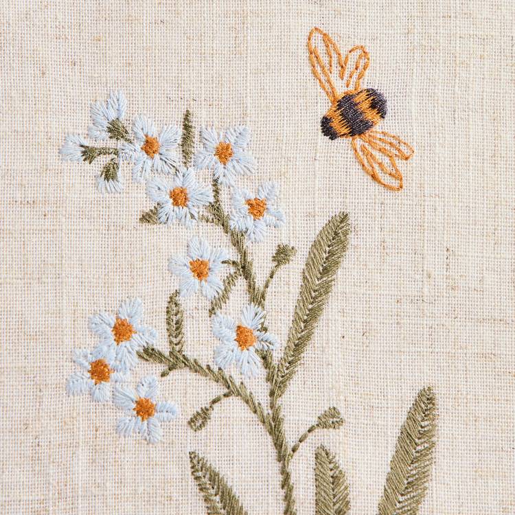 Argos Home embroidered cushion beige 43x43cm, UK version