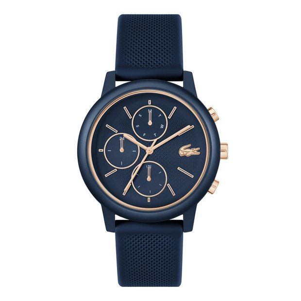 Lacoste men's blue silicone strap watch 42mm - UK version