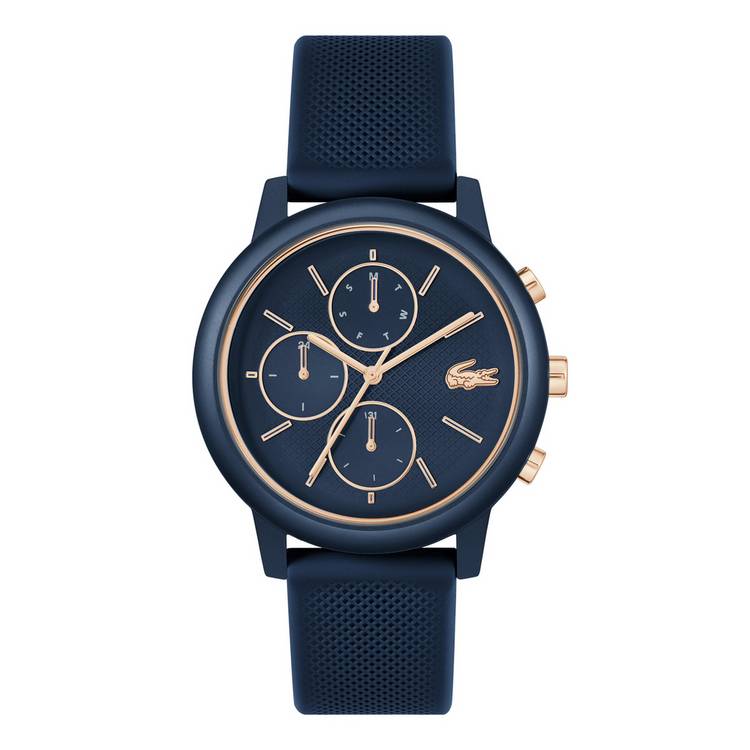 Lacoste men's blue silicone strap watch 42mm - UK version