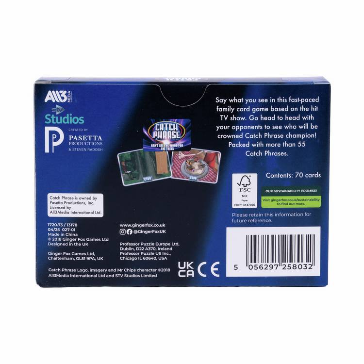 Gingerfox Games Catch Phrase card game - British product