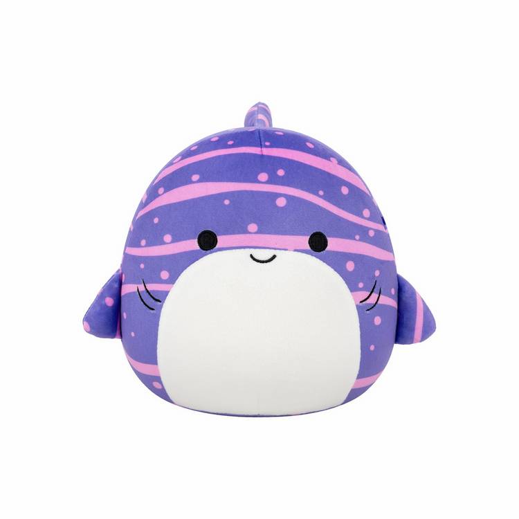 Squishmallows soft toy purple striped shark 7.5 inch (British brand)
