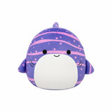 Squishmallows soft toy purple striped shark 7.5 inch (British brand)