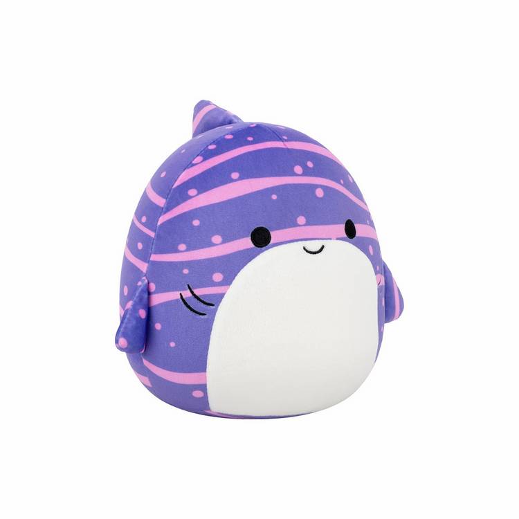 Squishmallows soft toy purple striped shark 7.5 inch (British brand)