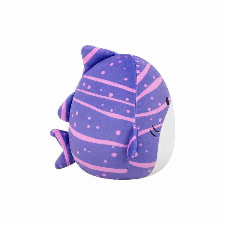Squishmallows soft toy purple striped shark 7.5 inch (British brand)