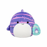 Squishmallows soft toy purple striped shark 7.5 inch (British brand)