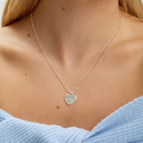 Simply Silver polished heart pendant necklace 16 inch (British brand)