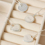 Simply Silver polished heart pendant necklace 16 inch (British brand)