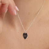 Simply Silver polished heart pendant necklace 16 inch (British brand)