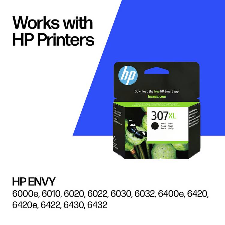 HP 307XL black ink cartridge 7ml - (British brand)