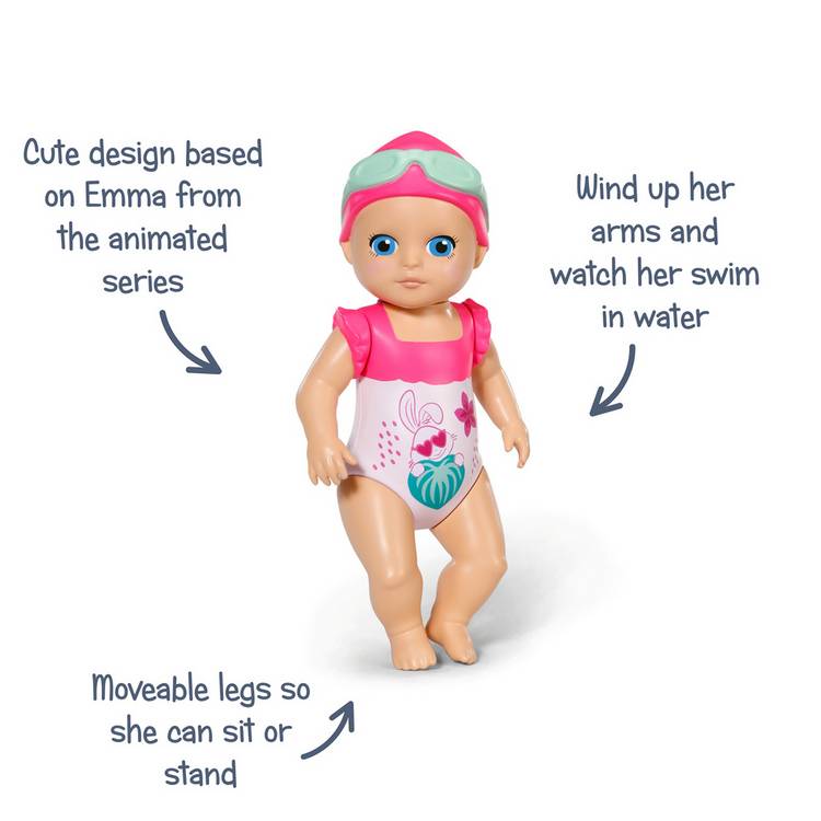 BABY Born Emma swimmer doll bath toy, UK version