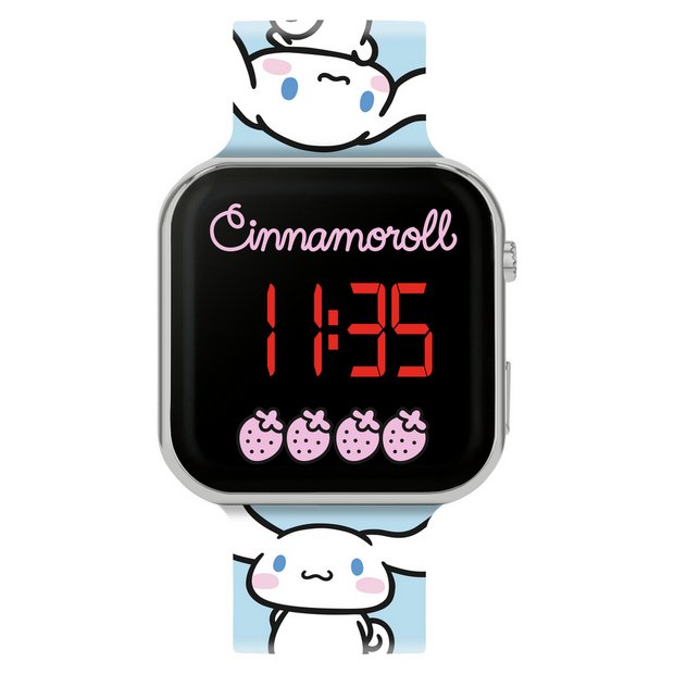Cinnamoroll kids LED watch blue strap 35mm, UK version