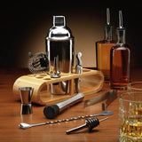Menkind 12 piece cocktail set on wooden stand, UK version
