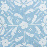 Habitat folk floral stitch denim cushion blue 43x43cm, imported from the UK