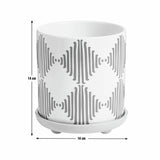 Habitat ceramic planter blue Harlequin 14cm, imported from the UK