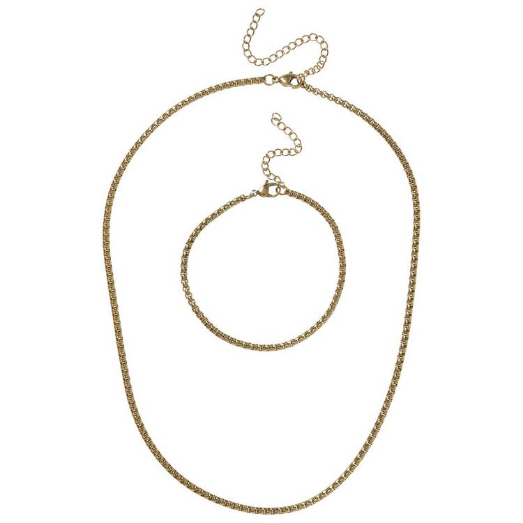 Liars & Lovers gold-tone stainless steel roll chain set, UK version