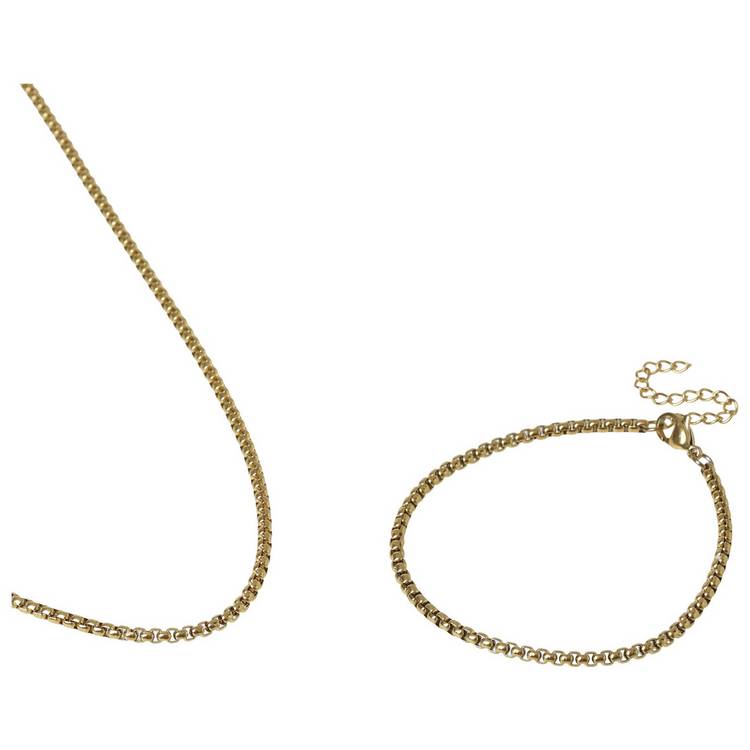 Liars & Lovers gold-tone stainless steel roll chain set, UK version