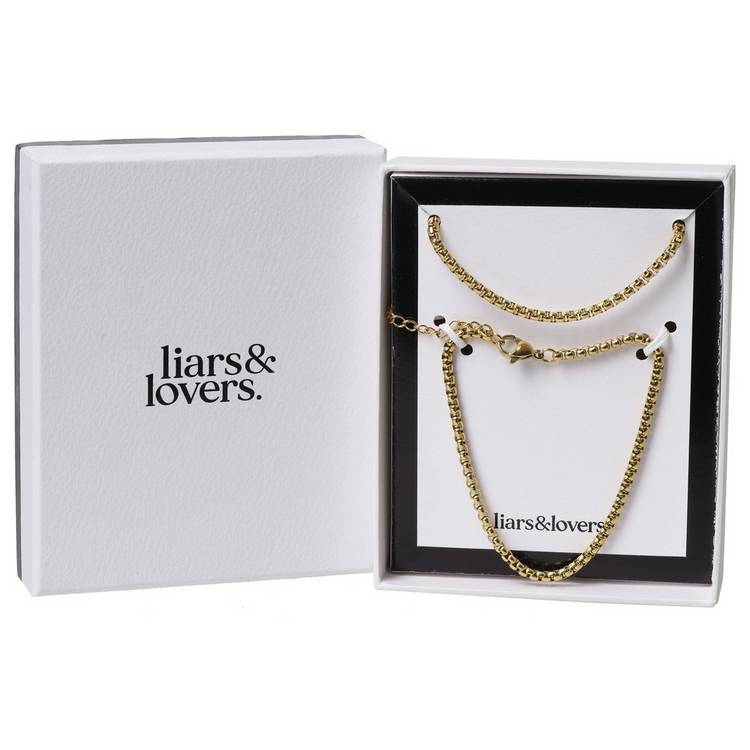Liars & Lovers gold-tone stainless steel roll chain set, UK version