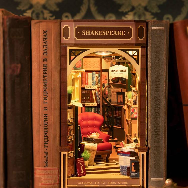 Menkind Bookstore Book Nook construction kit, imported from the UK