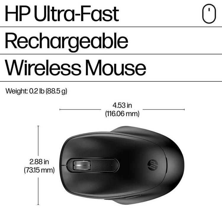 HP wireless mouse black - British product