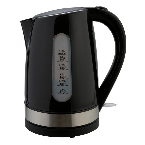 Cookworks plastic illuminated kettle black, UK version