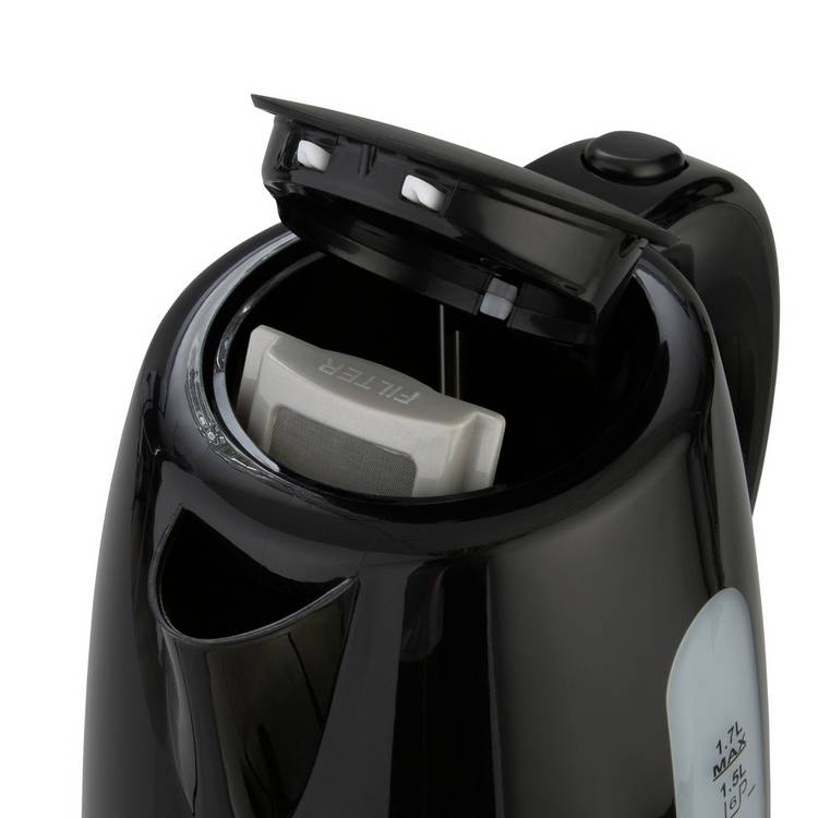 Cookworks plastic illuminated kettle black, UK version
