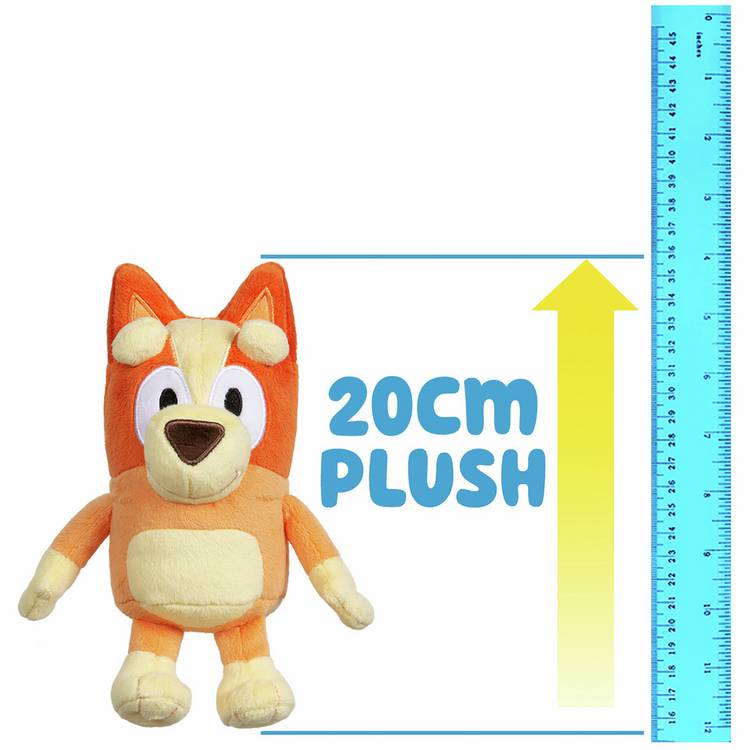 Bluey Bingo soft toy 8 inch 20cm, imported from the UK